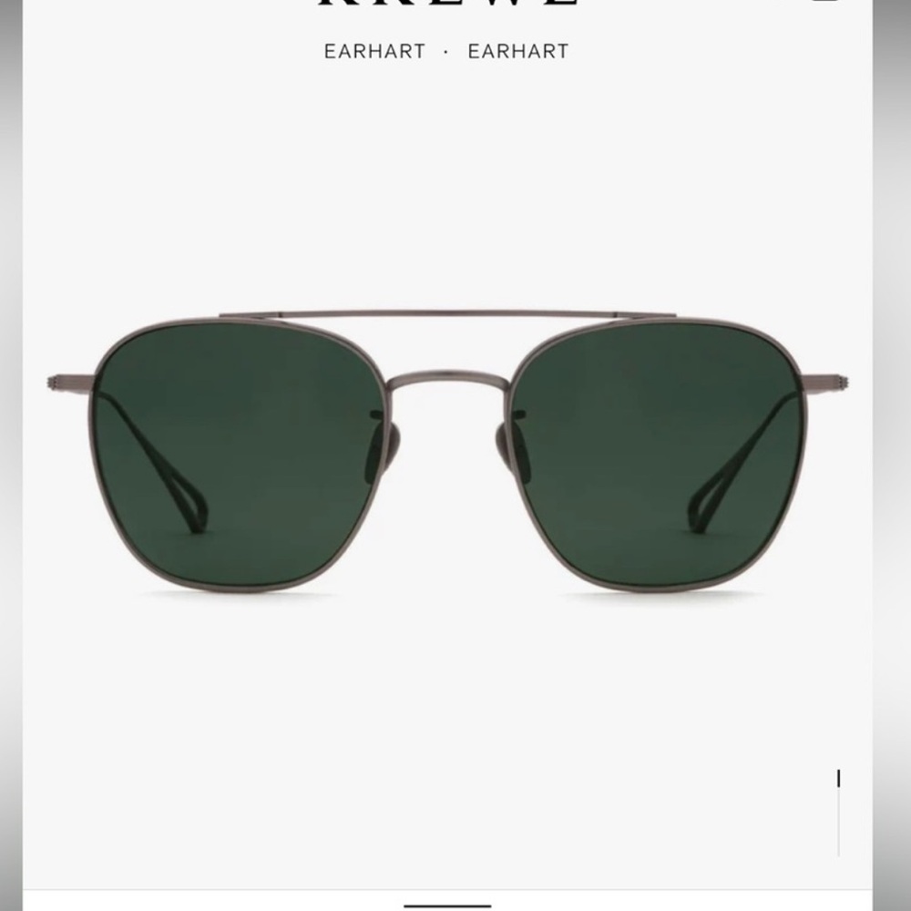 Krewe Earhart Matte Gunmetal Titanium Polarized Sunglasses. Brand New!